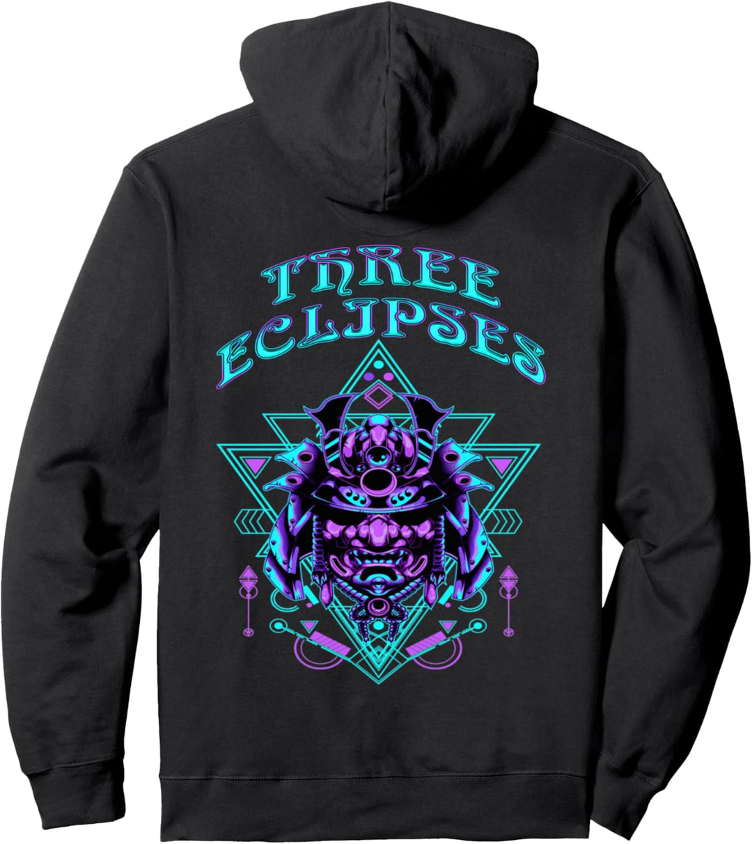 Japanische Samurai Cyborg Oni Maske Pullover Hoodie