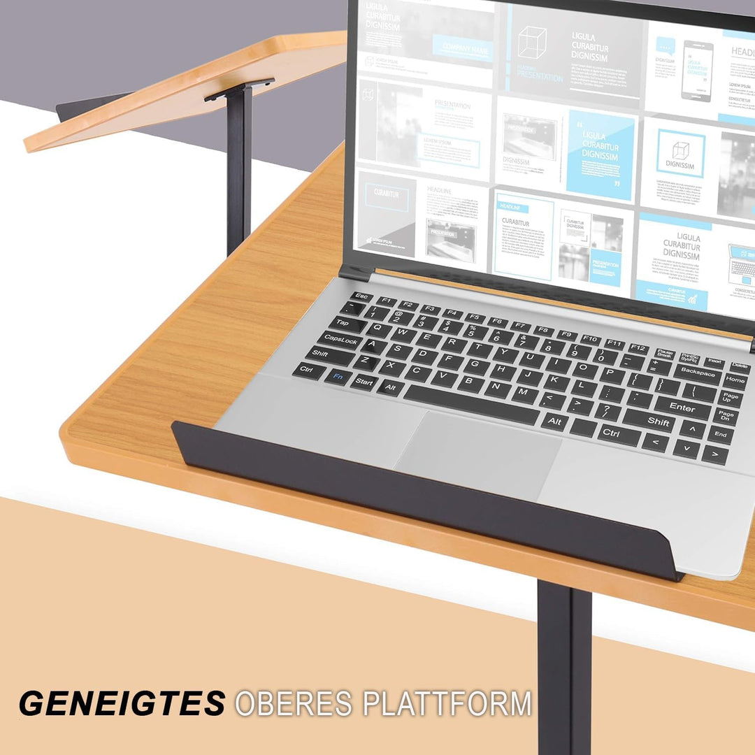Pyle Stehpult Höhenverstellbar – Mobiler Laptopständer & Stehtisch für Büro, Bühne oder Präsentation