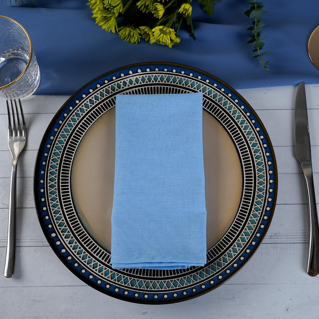 weich Polyester -Leinen gemischt Abendessen Cloth Servietten, 12 Stück (40 x 40 cm), für Veranstaltu