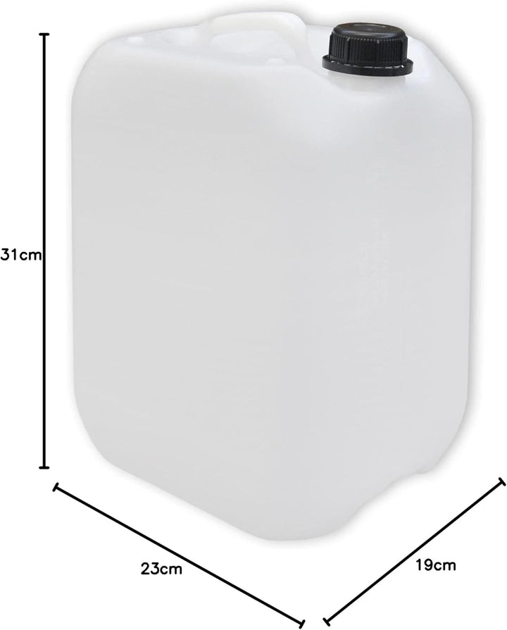plasteo® 10L Getränke- Wasserkanister Natur | Lebensmittelecht | Hergestellt in DE | UN-Zulassung |