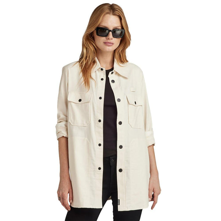 G-STAR Damen Boyfriend Overshirts XS Beige (Ecru D22178-d299-159), XS Beige (Ecru D22178-d299-159)