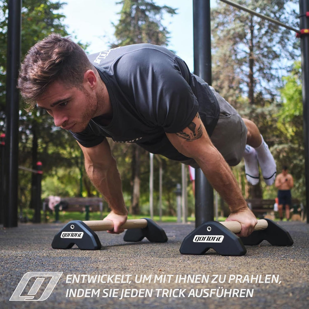 LowFit PRO Gorletic Calisthenics Parallettes - Gymnastik Parallettes, einfacher Transport, Athleten