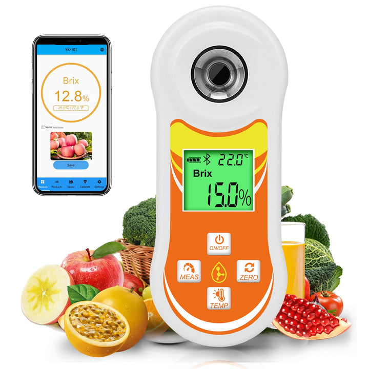 Digitales Brix-Refraktometer, YINMIK Brix Messgerät mit 0-60%, Refraktometer, automatische Temperatu