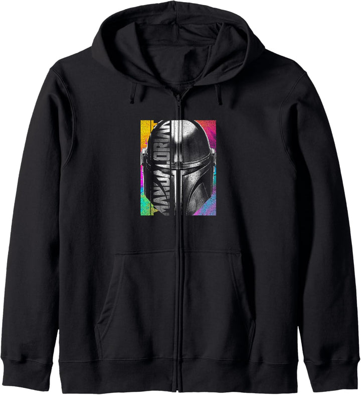 Star Wars: The Mandalorian Mando Helmet and Title Logo Kapuzenjacke