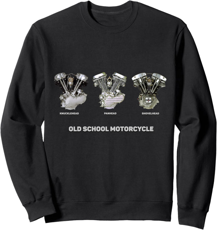 Schaufelkopf Knucklehead Panhead Vtwin Old School Motorrad Sweatshirt