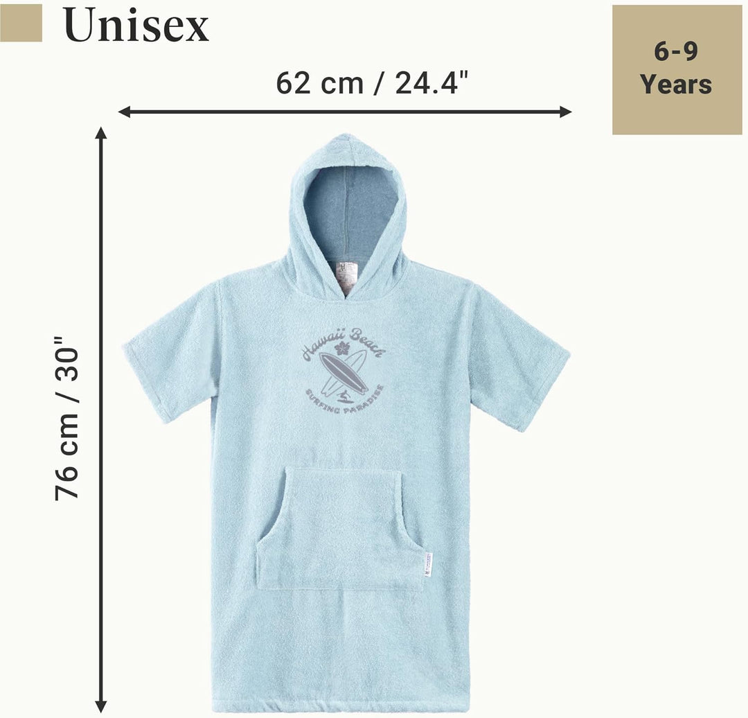 HOMELEVEL Badeponcho für Kinder und Teenager - Poncho Handtuch für Strand Schwimmbad - Surfponcho mi