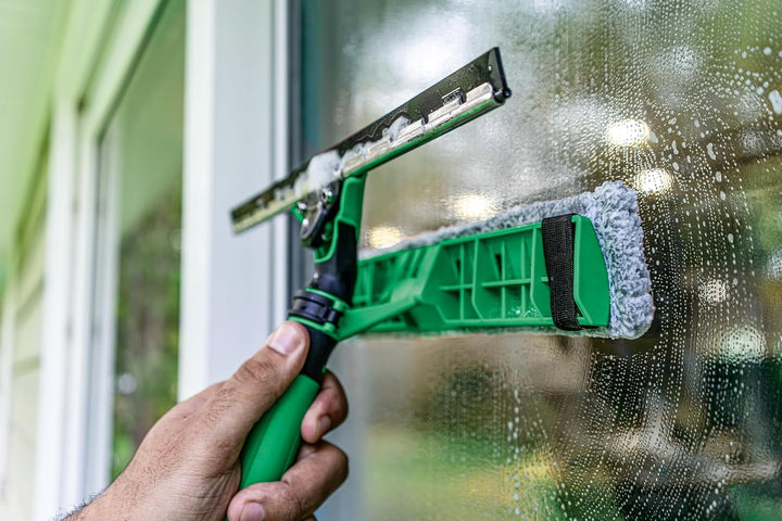 Unger VisaVersa Pro (Länge 35 cm, Fensterabzieher und Einwascher in einem, Zwei-Komponentengriff, Fe