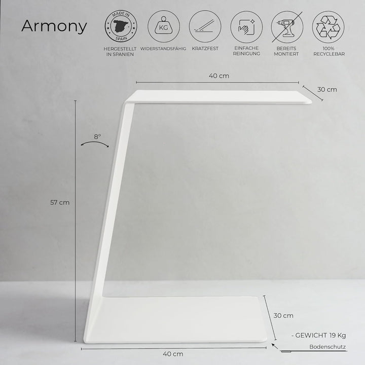 MILUKA Beistelltisch Schwarz | Couchtisch, Wohnzimmertisch oder Sofatisch | Laptoptisch für Couch, S