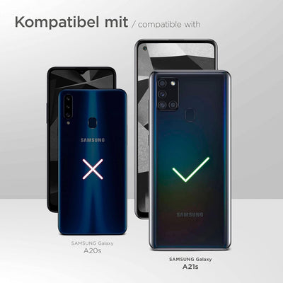 ONEFLOW Handykette 'Twist Strap' kompatibel mit Samsung Galaxy A21s Hülle zum Umhängen transparent,