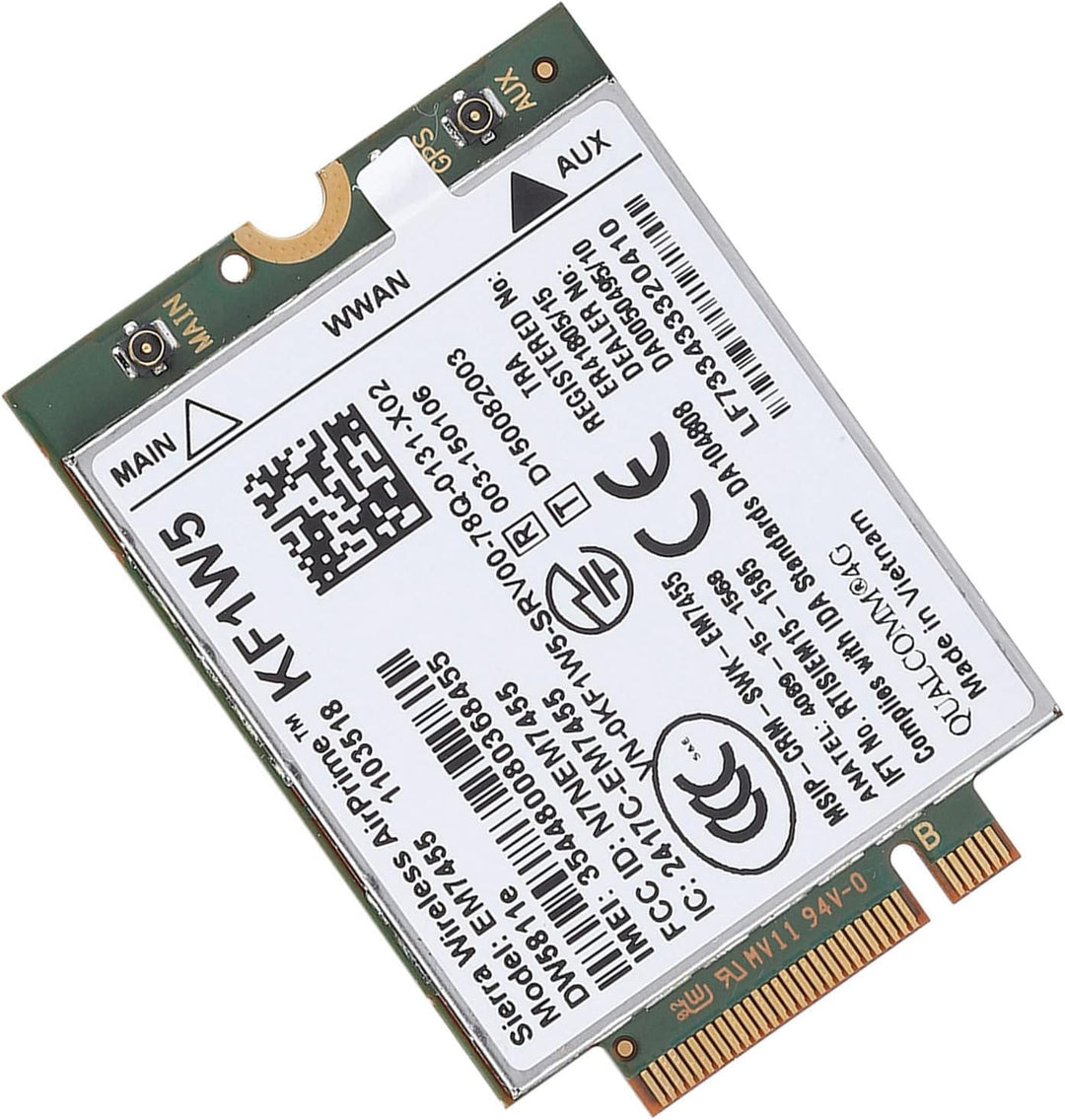 Lazmin 4G LTE WWAN NGFF-Kartenmodul, kabelloses EM7455-Netzwerkadapter-Kartenmodul für Dell DW5811e