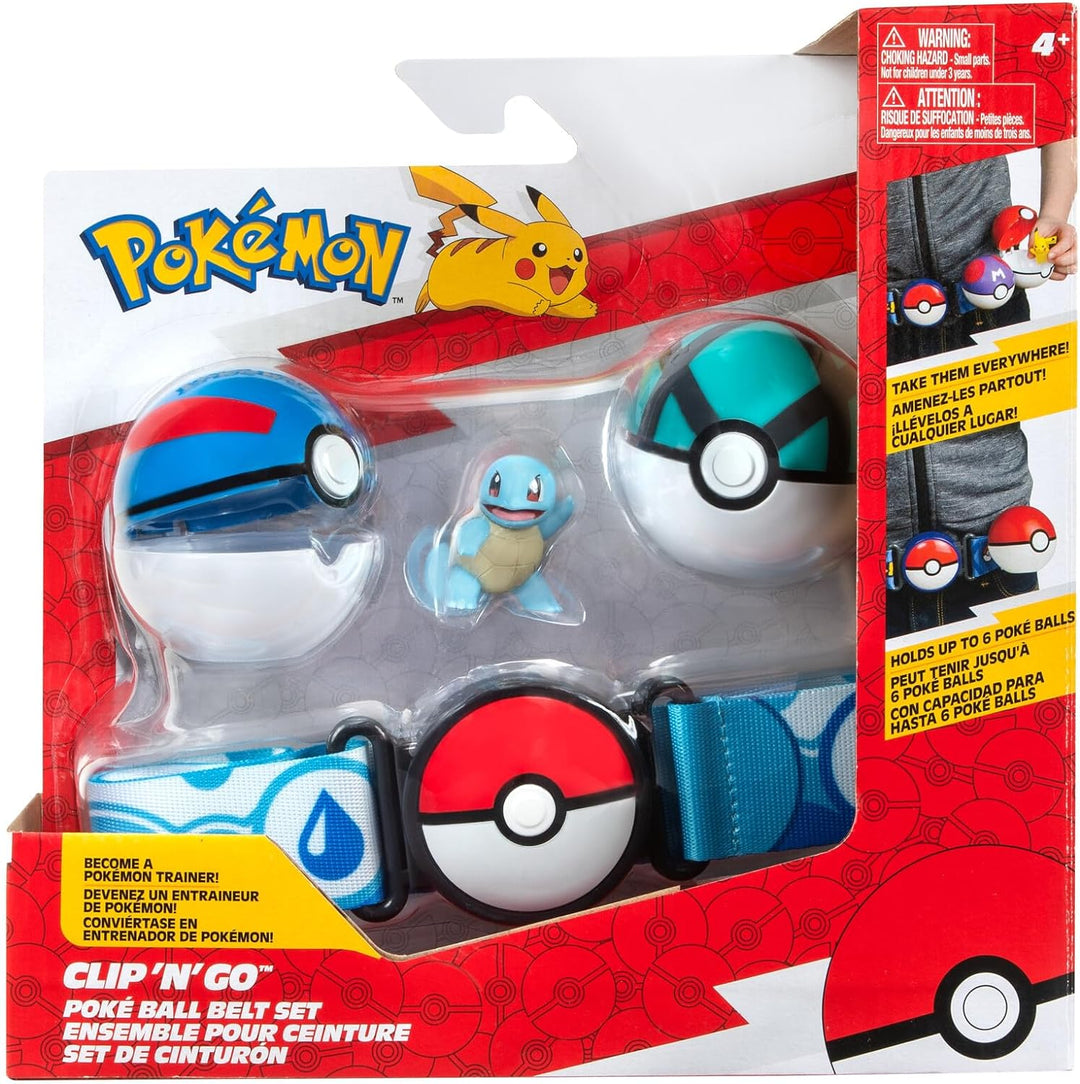 Pokémon PKW3161 Spielzeug, Gürtel Set Schiggy, ys/m, Gürtel Set Schiggy