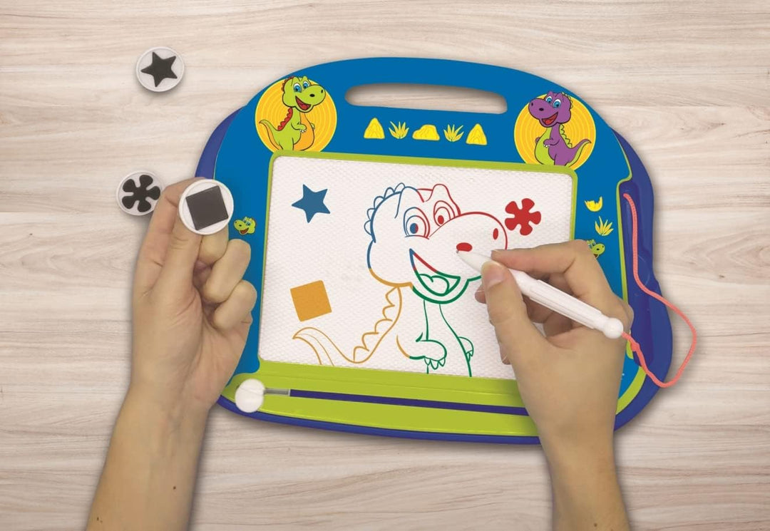 Lexibook CRDINO550 Dinosaur Magische magnetische Zeichentafel, Magnettafel für Kinder, künstlerische