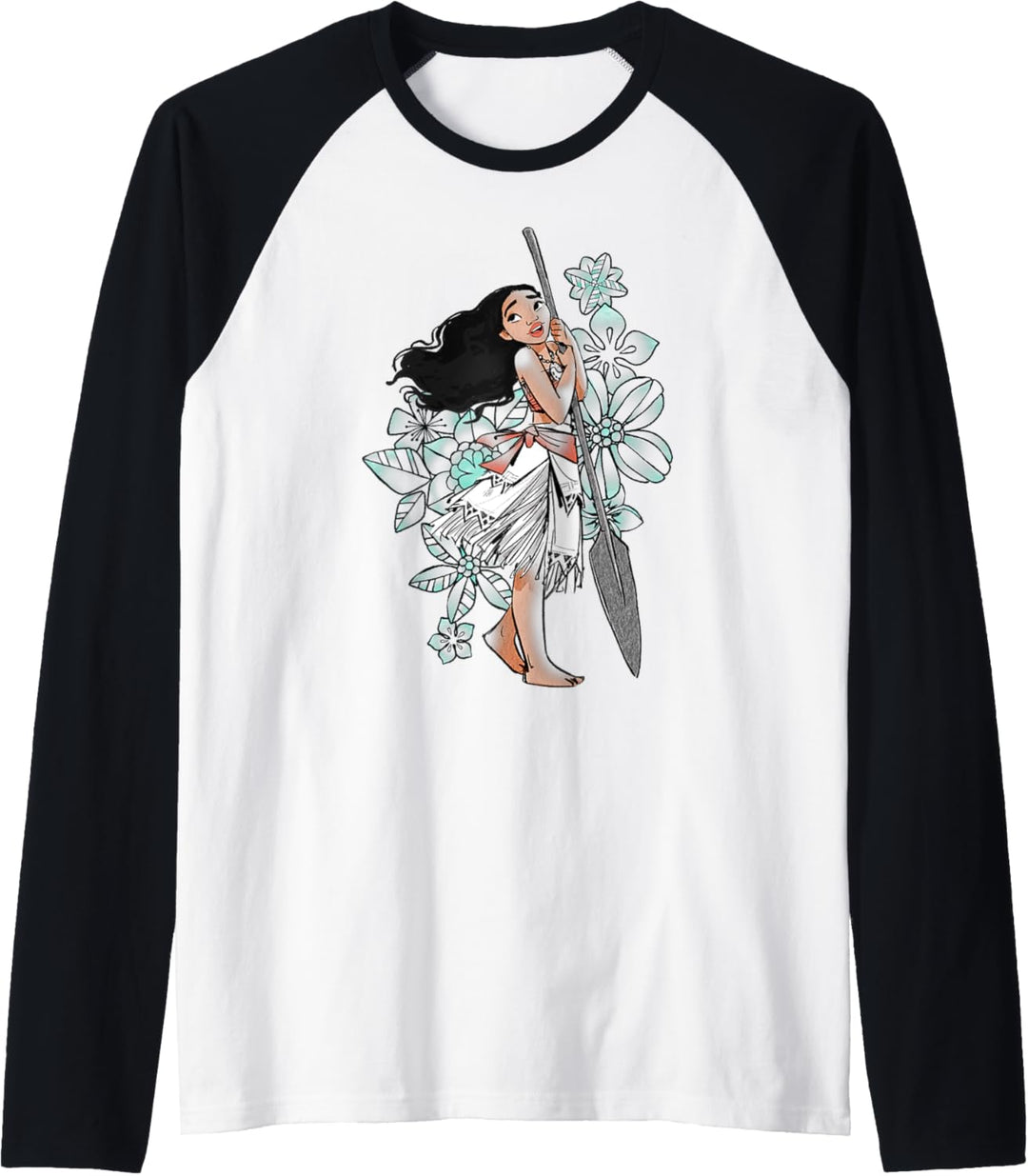 Disney Moana Tropical Floral Print Raglan