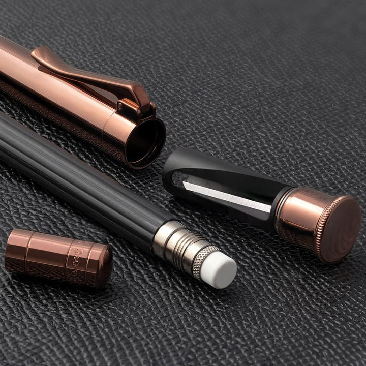 Graf von Faber Castell der Perfekte Bleistift Brown Edition, B Mine, inklusive Spitzer und Radiergum