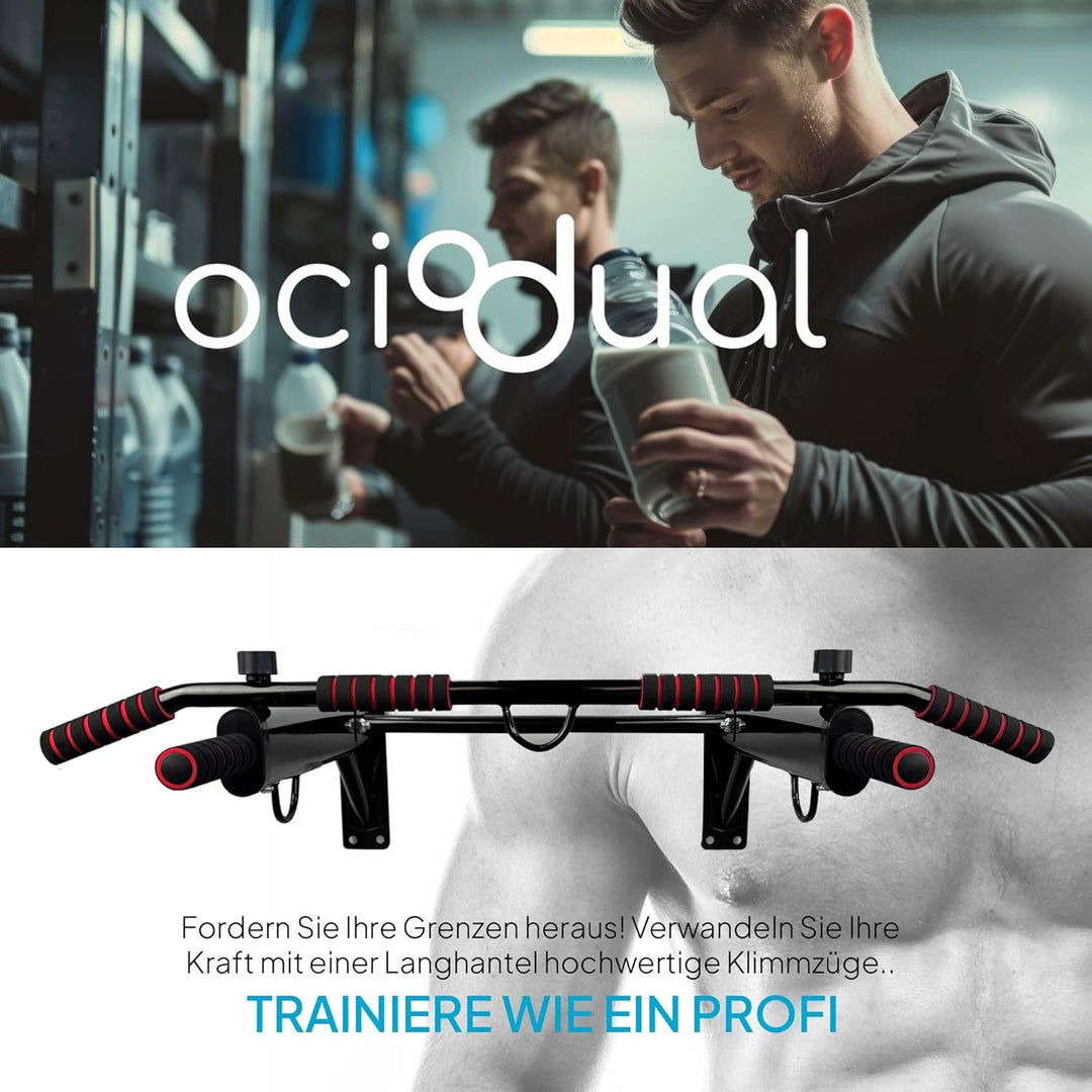 OcioDual Klimmzugstange Wand Professionelle, All-in-One-Multifunktion, Klimmzugstange zur Wandmontag