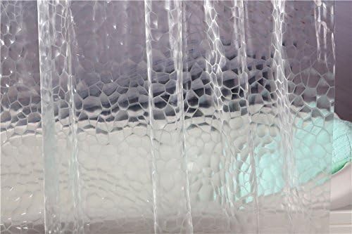 Adwaita Clear Shower Curtain Liner Heavy Duty Eva Plastic Mehldew Fre New 3D Water Cube Clear Shower