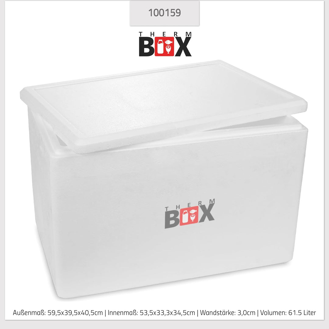 THERM BOX Styroporbox 37L bis 83L Verschiedene Grössen Isolierbox Thermobox Kühlbox Warmhaltebox Wie