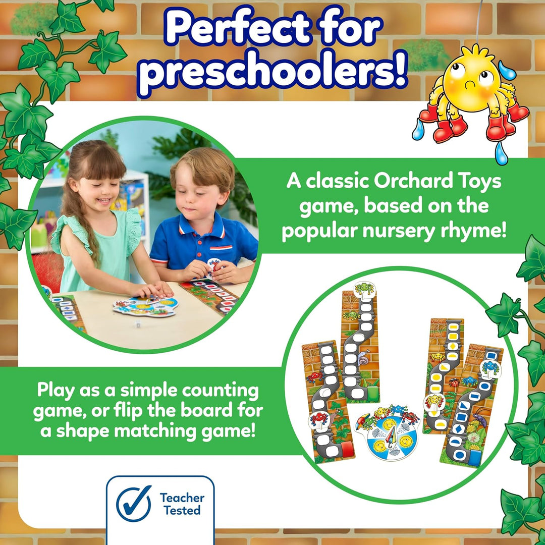 Orchard Toys Insey Winsey Spider Game, Shape and Counting Game for Preschoolers, Perfect for Childre