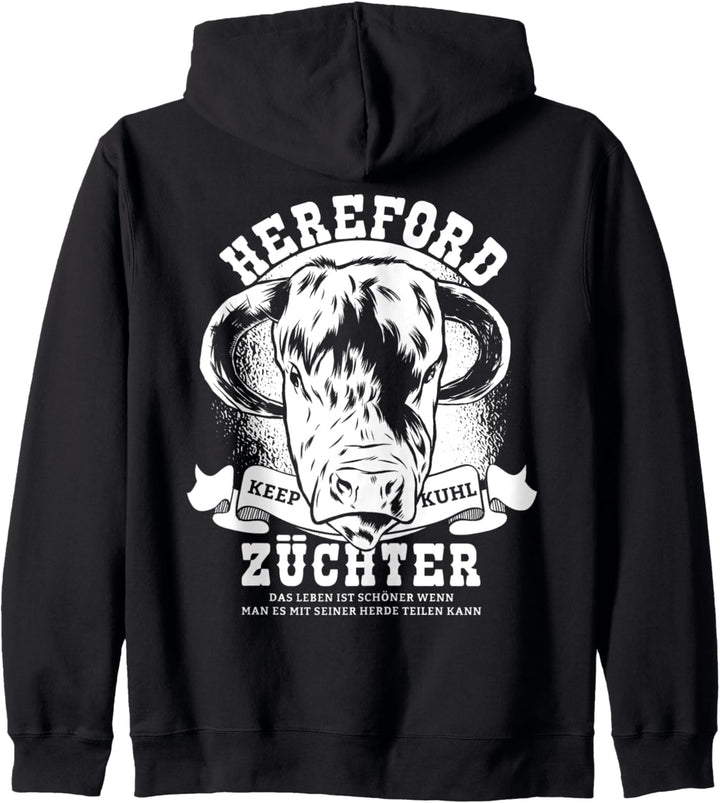 Witziges & Cooles Hereford Rind Kuh I Landwirt Geschenk Idee Kapuzenjacke