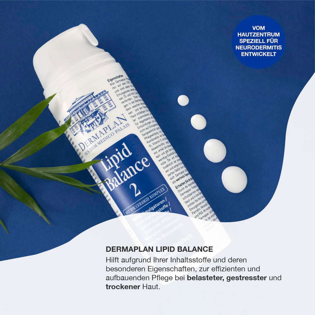 DERMAPLAN Lipid Balance 2 - Feuchtigkeitscreme für Normale, Sensitive bis Trockene Haut - Basispfleg