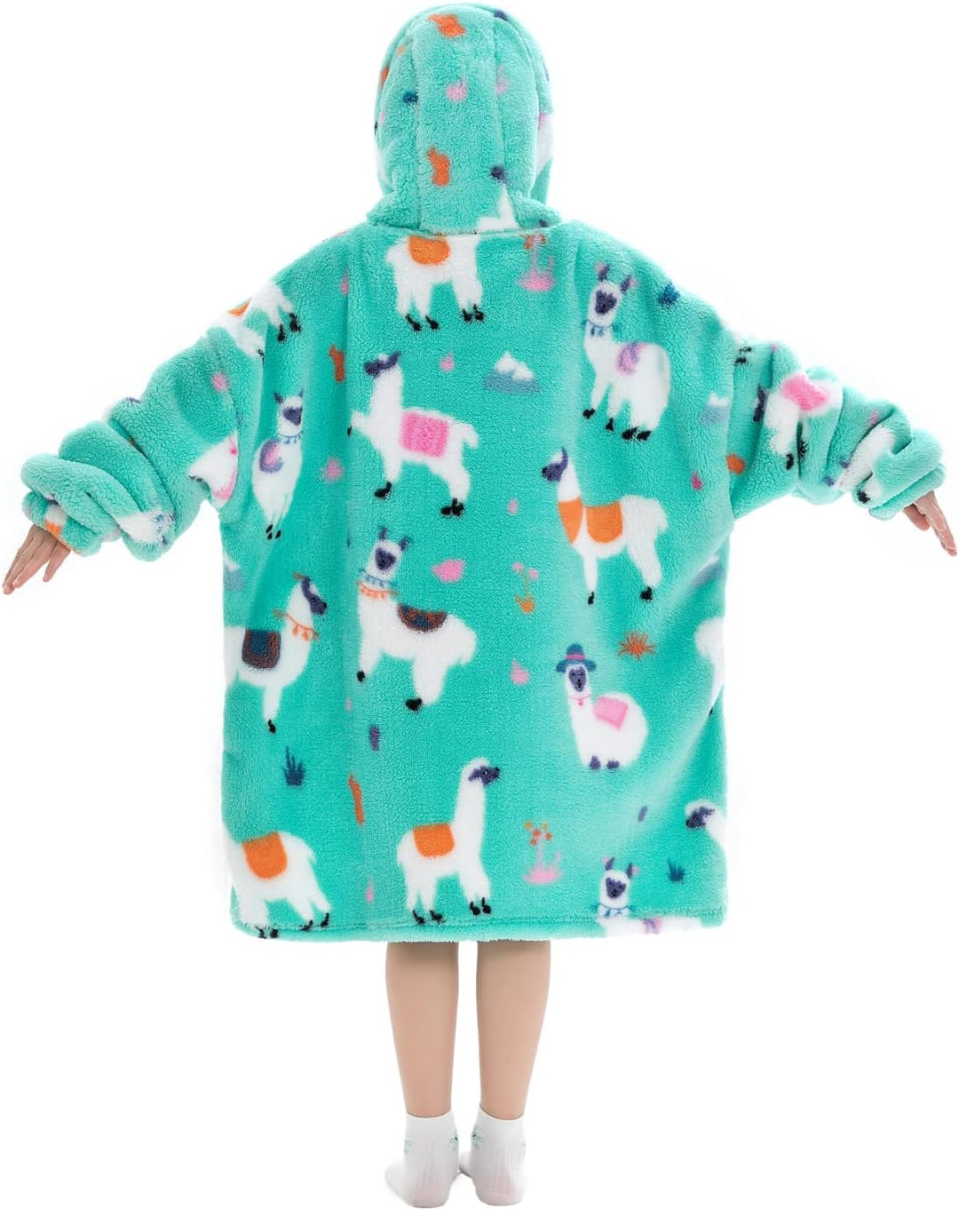 Ruiuzioong Kinder Übergrosse Kapuzenpullover,Super Weich Warmes Bequeme Tragbare Decken Sweatshirt f