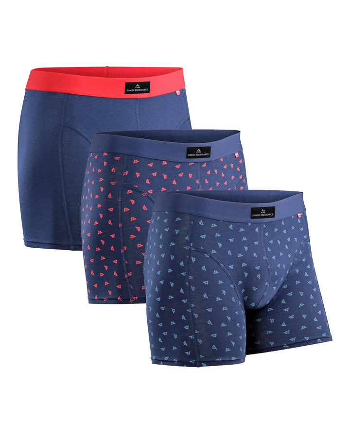 DANISH ENDURANCE 3er Pack Boxershorts Herren, Weiche Baumwolle mit Stretch, Unterhosen Männer, Ohne