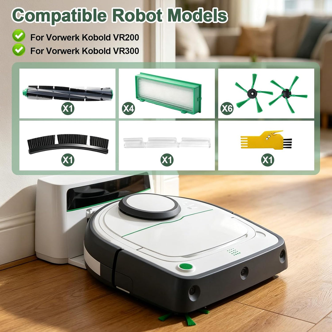 Ersatzteile für Vorwerk Kobold VR200 VR300 Roboterstaubsaugerzubehör - Hepafilter Allergiefilter und