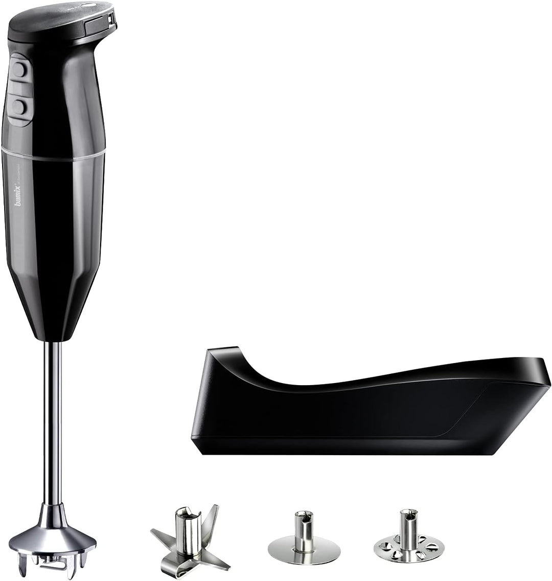 bamix Stabmixer Set cordless PLUS kabelloses, inkl. Multi, Quirl, Schlagscheibe aus Edelstahl, 250 W