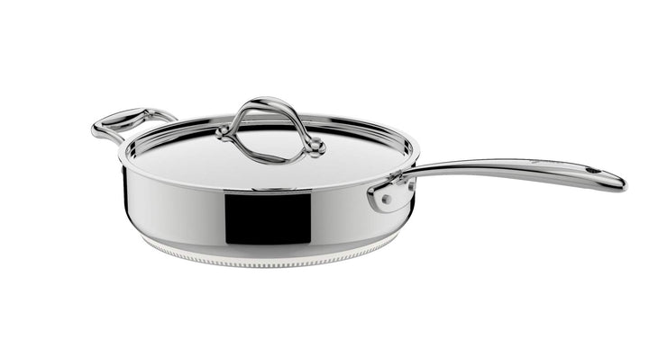 Lagostina ACCADEMIA Lagofusion Schmorpfanne mit Deckel, 26 cm (3,3 l), Edelstahl 18/10, für alle Her