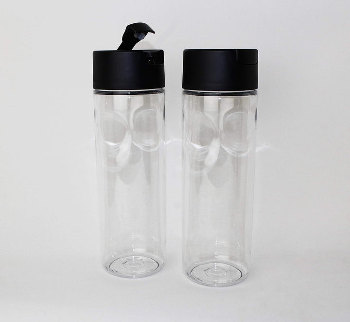 TUPPERWARE Manhattan 2X 1L Behälter Essig Öl Soja Sauce Zucker mit Ausgiesser SCHWARZ + Kiwilöffel