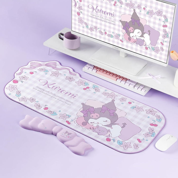Anime-Mauspad-Handgelenkauflage-Set – rutschfeste Schreibtischunterlage und Memory Foam-Handgelenkau