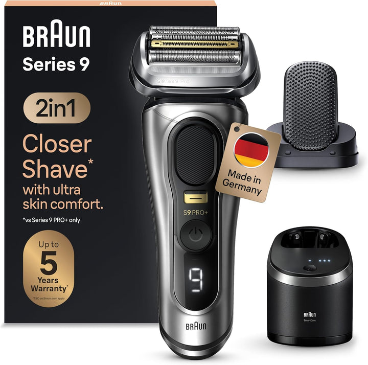 Braun Series 9 Pro+ Rasierer Herren Elektrisch, Elektrorasierer mit 5 Rasierelementen, ProComfort Au