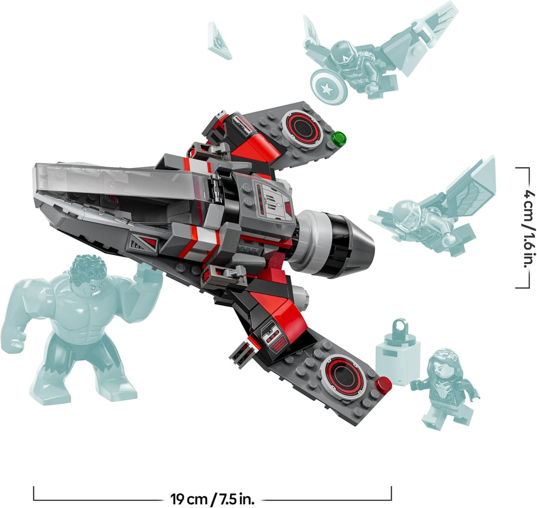 LEGO Marvel Showdown zwischen Captain America und Red Hulk, Geschenk für Kinder, Set mit baubarem Je