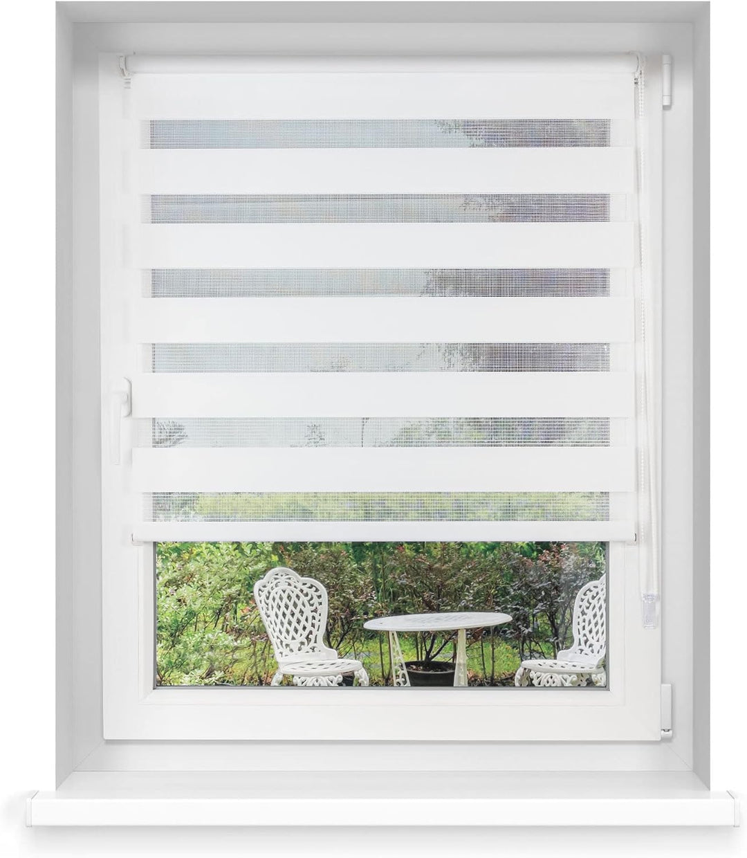 Victoria M. Doppelrollo Klemmfix Duo-Rollo Klemmmontage ohne Bohren für Fenster und Tür Lichtdurchlä