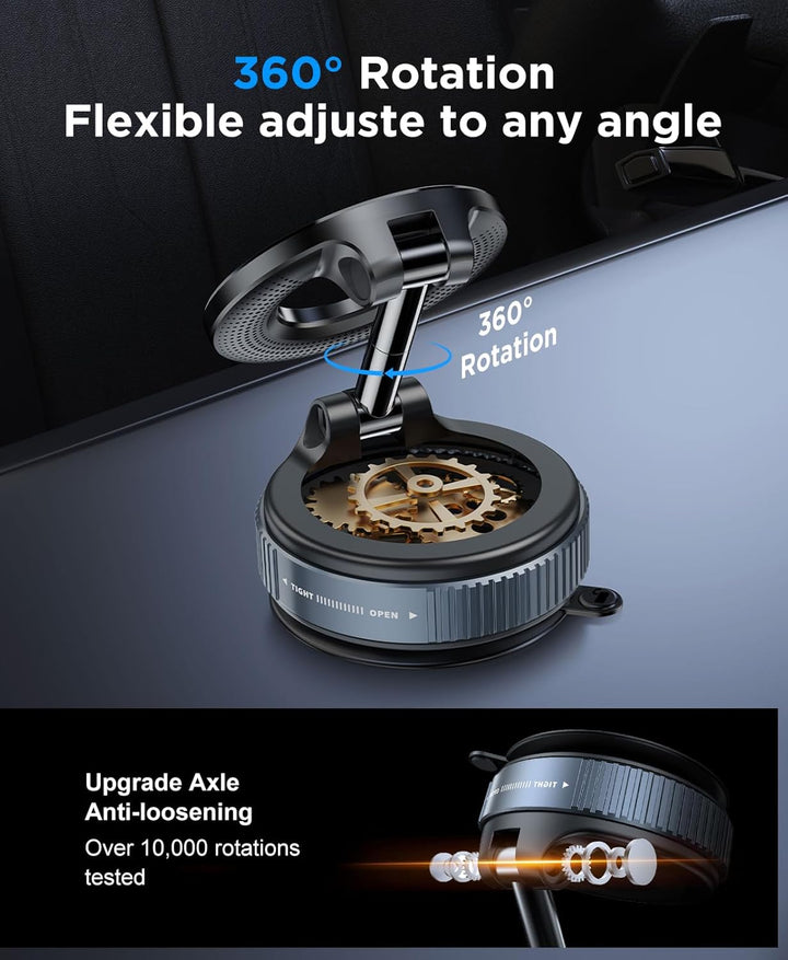 Beeasy Vakuum Magnetische Handyhalterung Auto für MagSafe Autohalterung, 720° Faltbar [20X N56 Magne