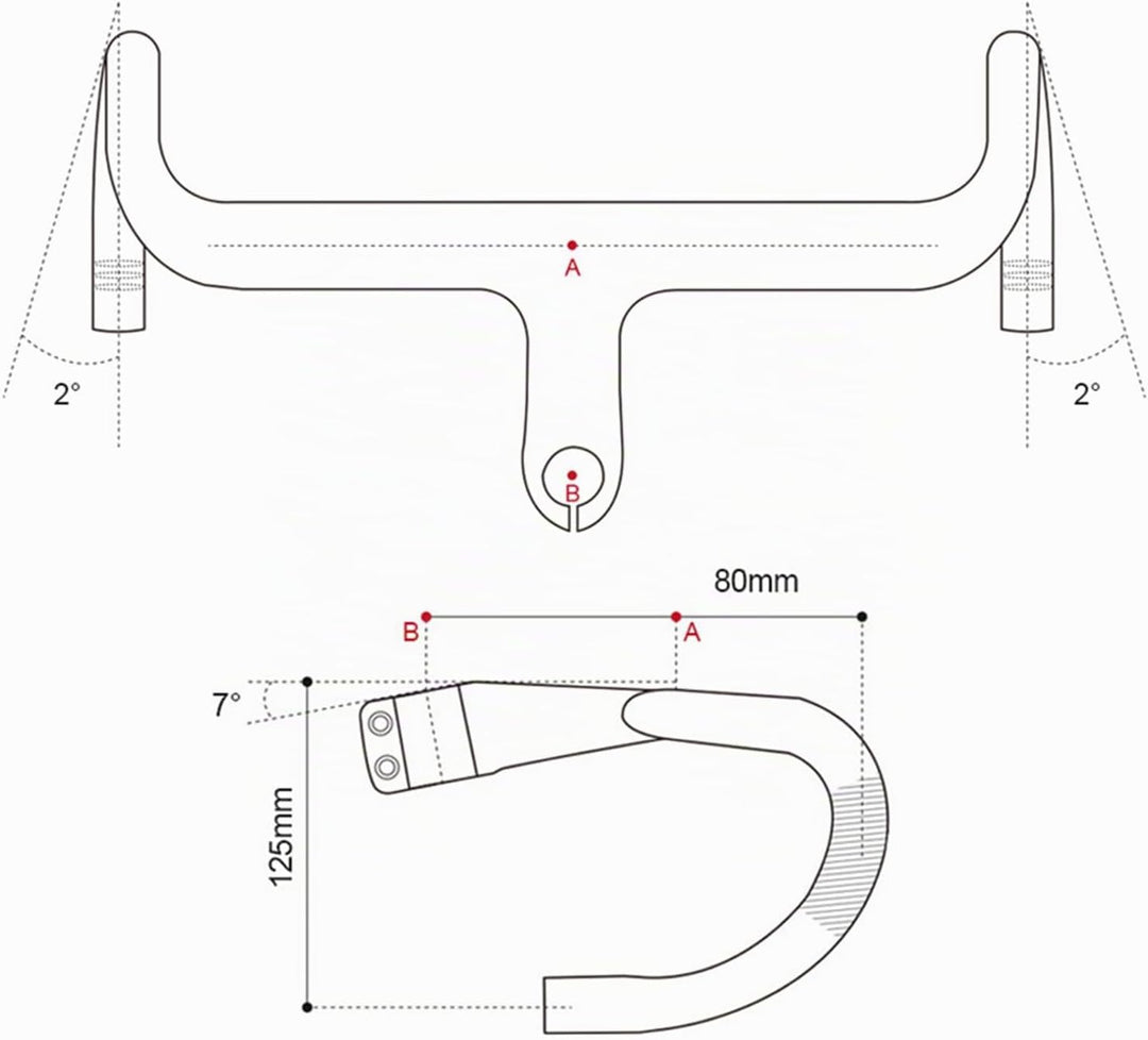 RXL SL Kohlefaser Rennrad Lenker 1-1/4" lenker rennrad carbon UD matte internes routing rennrad lenk