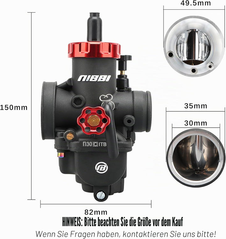 Nibbi PE30mm Vergaser Maximieren Sie die Leistung Ihres Offroad-Motorrads PE-30MM, PE-30MM