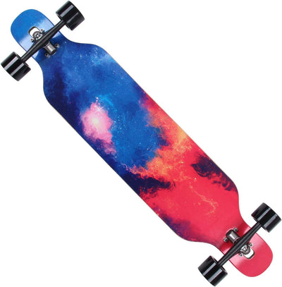 FunTomia Longboard mit 3 Flex Stufen Drop Through Cruiser Komplettboard Mach1 Speed Kugellager T-Too