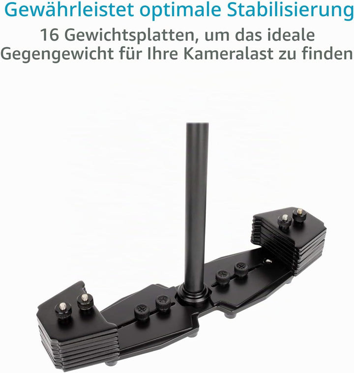 FLYCAM Redking Quick Balancing Videokamera-Stabilisator mit Dovetail schnelle freigeben | Aluminium