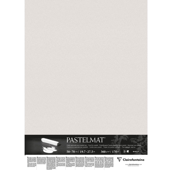 Clairefontaine 96020C Packung (mit 5 Zeichenbögen Pastelmat, 50 x 70, 360 g, ideal für Trockentechni