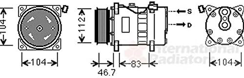 Van Wezel 5800K288 Kompressor, Klimaanlage