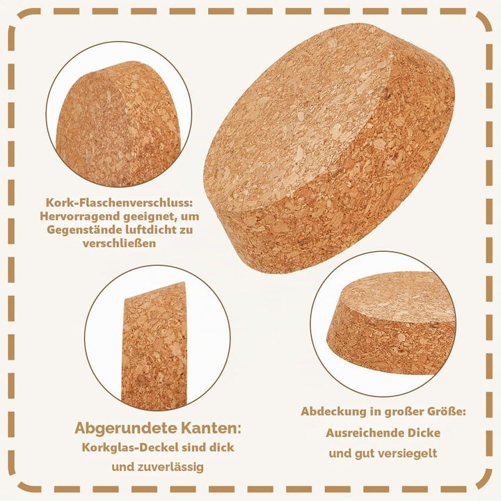 OLYCRAFT Grosse Korkstopfen 85–100 mm, konische Korkstopfen für Küche, Hochzeit, Konserven, 4 Stück