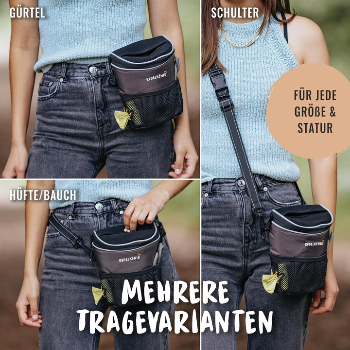 Rudelkönig Leckerlitasche für Hunde - Praktische Gassi Tasche Hund für das Hundetraining - Leckerlib