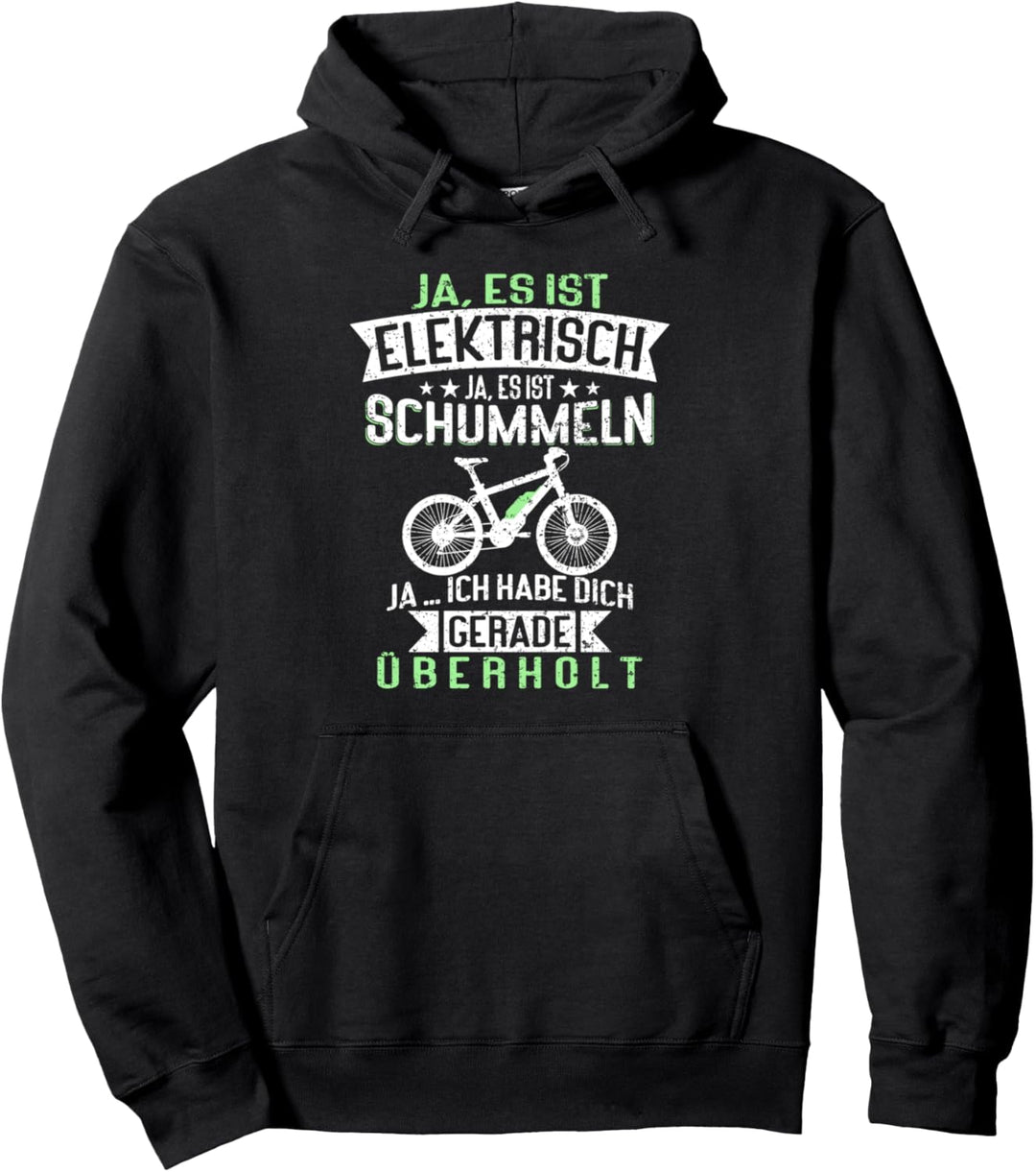 Ja es ist elektrisch Downhill Spruch Radfahrerin Pullover Hoodie
