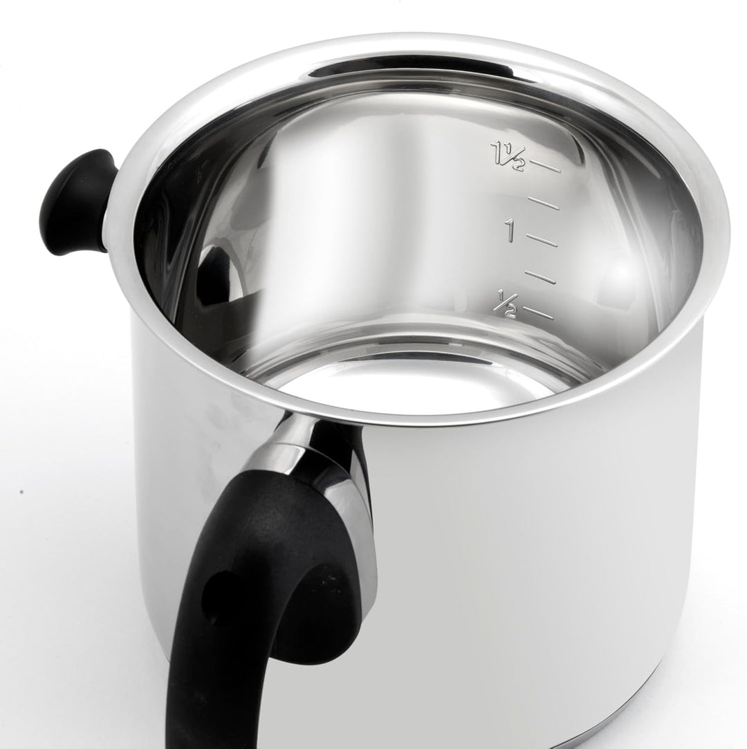 Tescoma doppelwandiger Simmertopf mit Deckel und Überdruckventil, induktionsgeeignet, Ø 16 cm, 2l