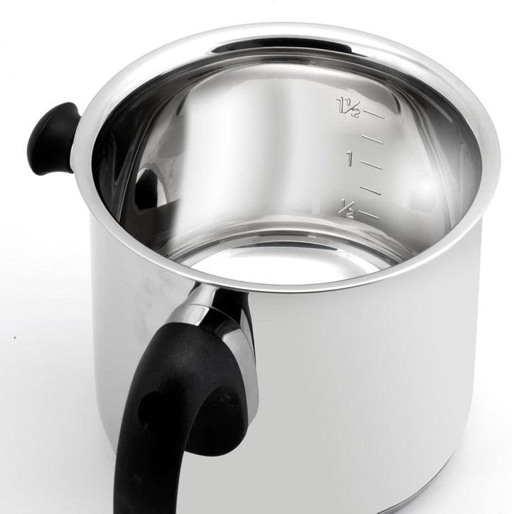 Tescoma doppelwandiger Simmertopf mit Deckel und Überdruckventil, induktionsgeeignet, Ø 16 cm, 2l