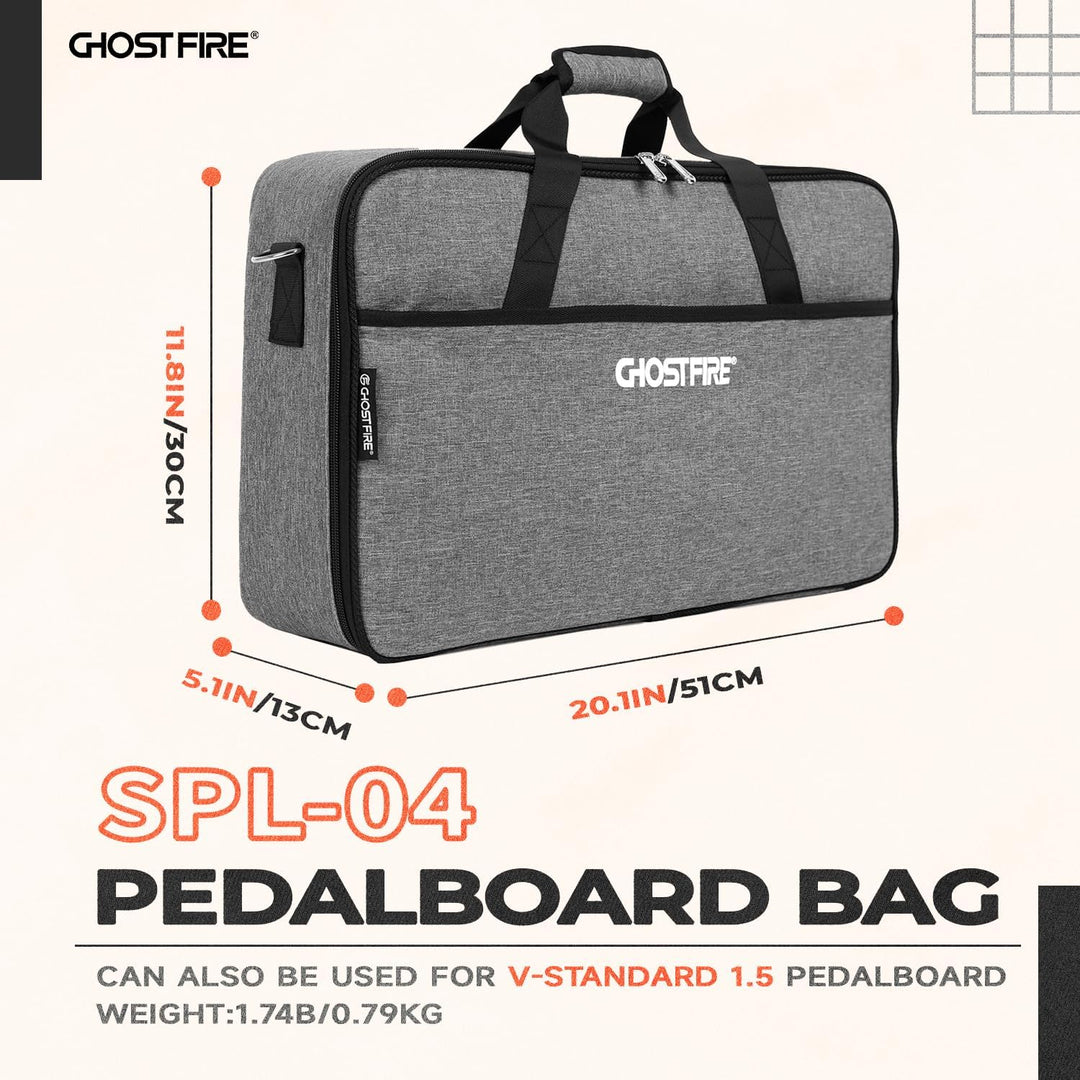 GHOSTFIRE Gitarrentasche, Pedalboard-Tasche, Zubehör, Aufbewahrungstasche, Tragetasche, 51,1 x 30 x