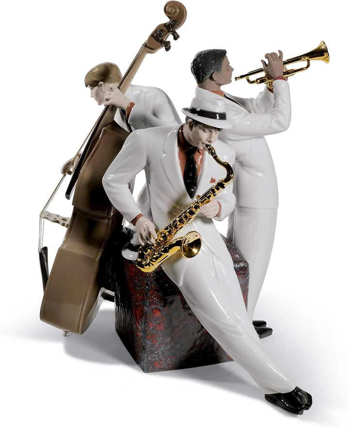 LLADRÓ Figur Jazz Trio. Limitierte Auflage. Jazz. Porzellan.