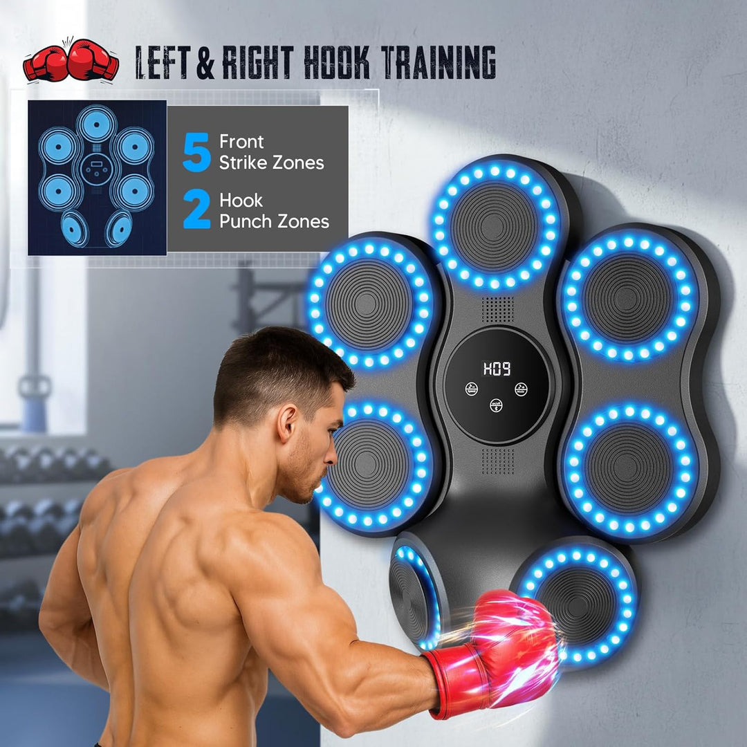 Boxing Machine, Musik Box Maschine mit Bluetooth &amp; LED-Display, 9 Einstellbaren Geschwindigkeiten, 1