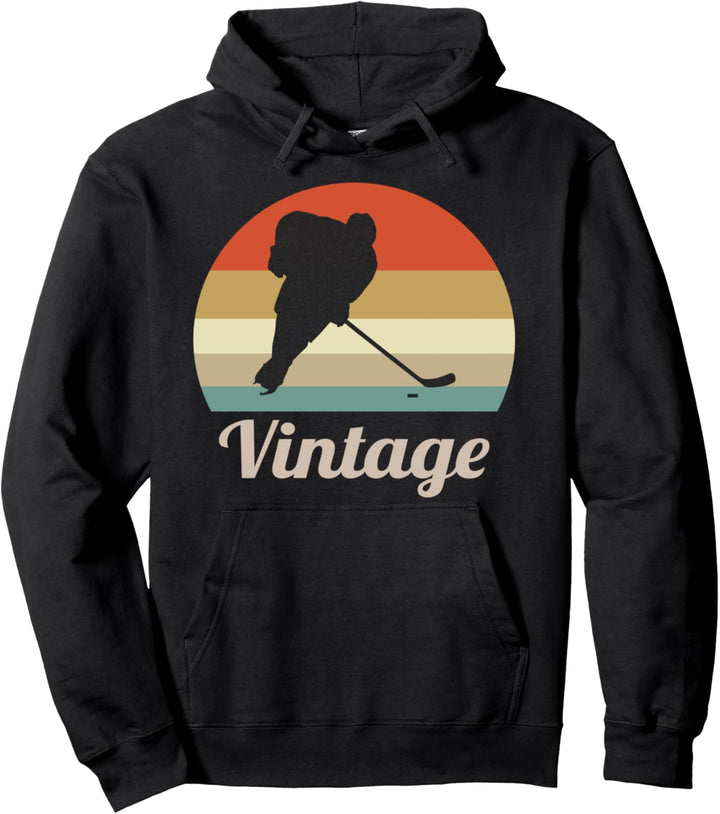 Eishockey Eishockeyspieler Eis Hockey Spieler Vintage Retro Pullover Hoodie